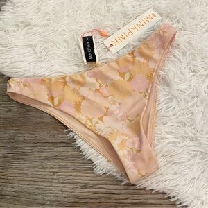 MINKPINK Floral Bikini Bottom Small NWT